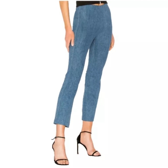 Rag & Bone Hina High Waist Denim Pants Cropped Jeans Flat Front Clean Ambra 8 - Picture 3 of 10